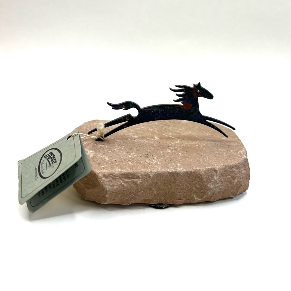 Lazart Wild horse Spirit Metal and Stone Sculpture